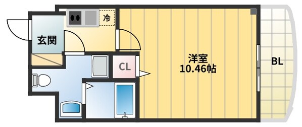 なんば駅 徒歩14分 5階の物件間取画像